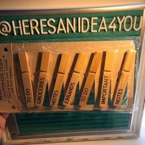 Wood Clothespins to organize lists, errands, projects